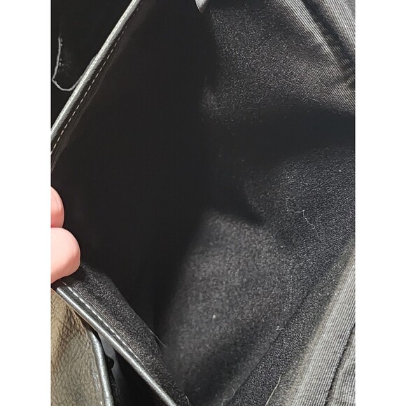 Levenger Black Leather Backpack Day One Shoulder Bag Sling Swing Pack Saddle Bag - Picture 10 of 16